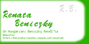 renata beniczky business card
